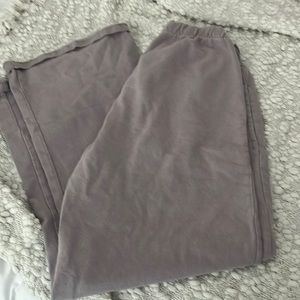 Purple wide leg brandy Melville sweat pants